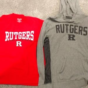 Rutgers t-shirt and hoodie
